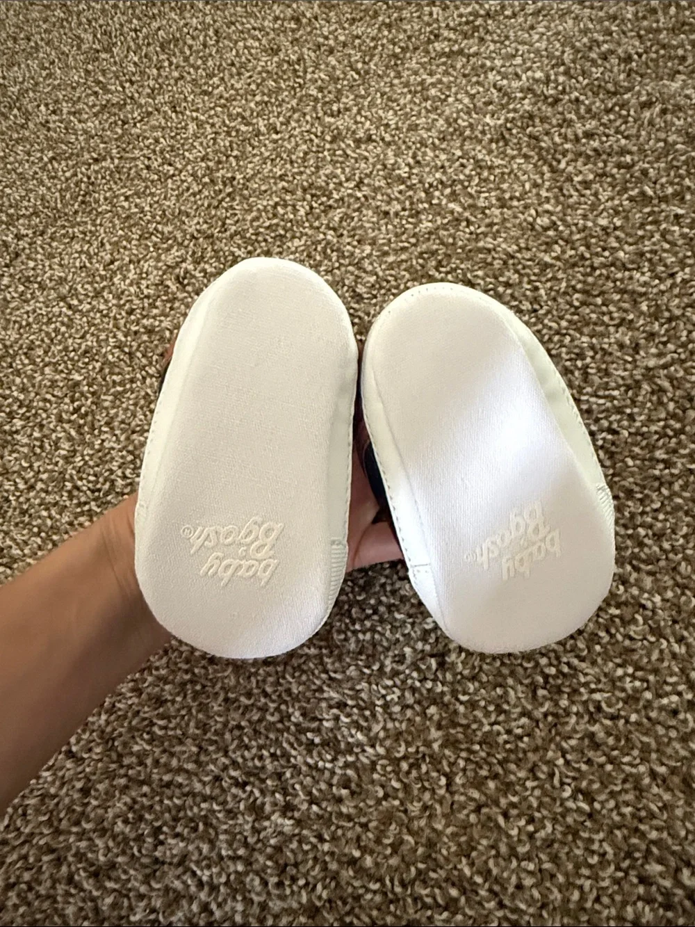 Baby Slip-On Canvas Shoes in Navy and Brown